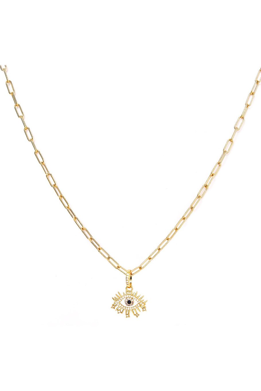 Necklace eye Gold Color Copper 